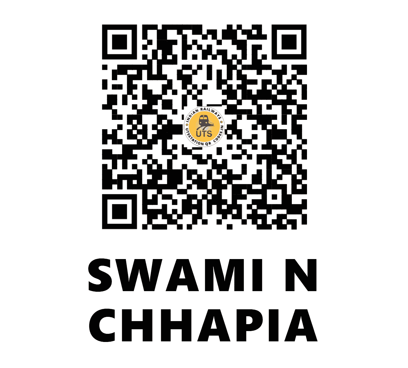 UTS QR Code for SWAMI N CHHAPIA - SNC (NE - UTTAR PRADESH)